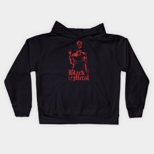 Black Metal (red version) Kids Hoodie